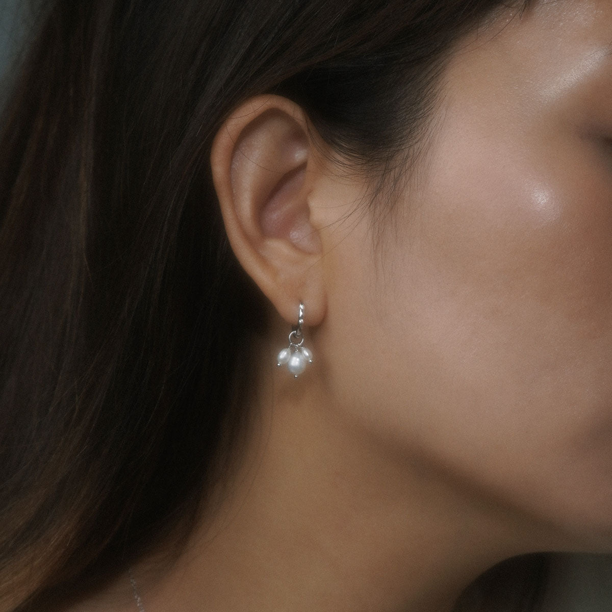 Freya Pearl Hoops